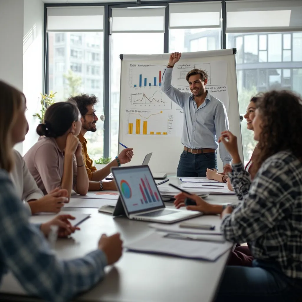 Equipo de AuditFin.es en una sesión de brainstorming sobre estrategias financieras.